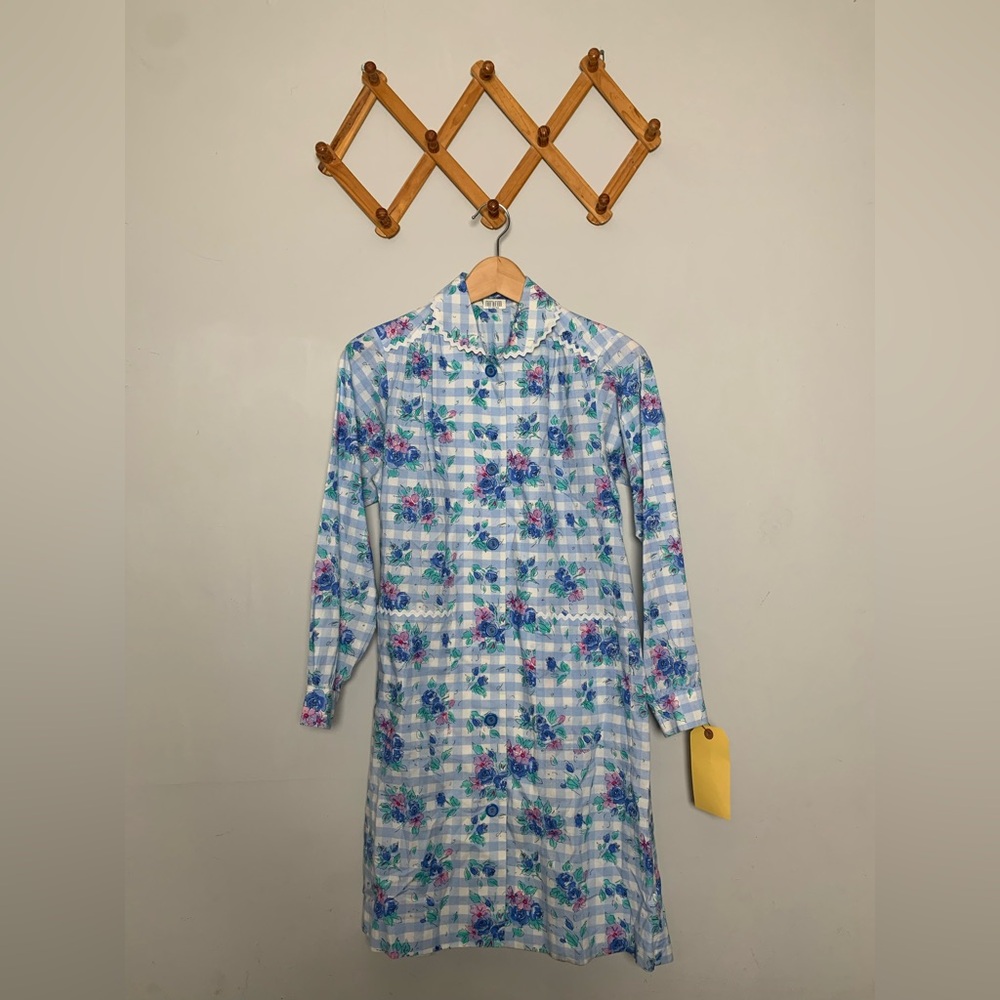 Universal Studios Floral Gingham Vintage Style Nightgown Costume Dress